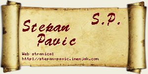 Stepan Pavić vizit kartica